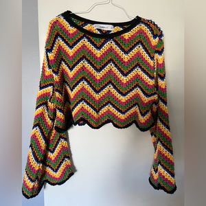 Zara multicolored cropped sweater